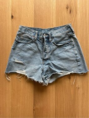 Old Navy Light Blue Distressed Denim Shorts
